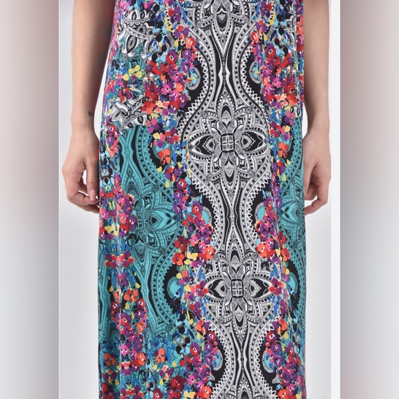 Nicole - Nicole Miller maxi dress long NWOT SIZE XL RETAILS $80 - Picture 3 of 4